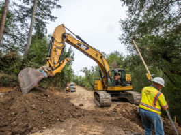 Road repair around Fitch Mountain