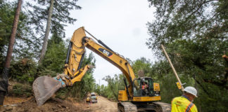 Road repair around Fitch Mountain