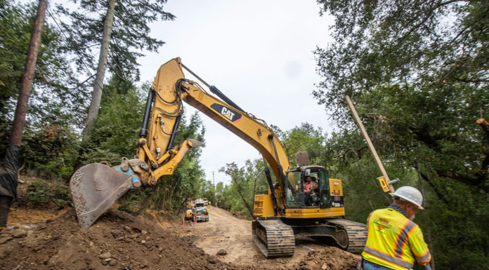 Road repair around Fitch Mountain