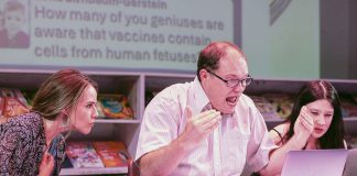 Actors on the Raven stage