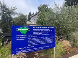 The Ruse changes course from B&B to rehab Public meeting sign
