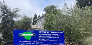 The Ruse changes course from B&B to rehab Public meeting sign