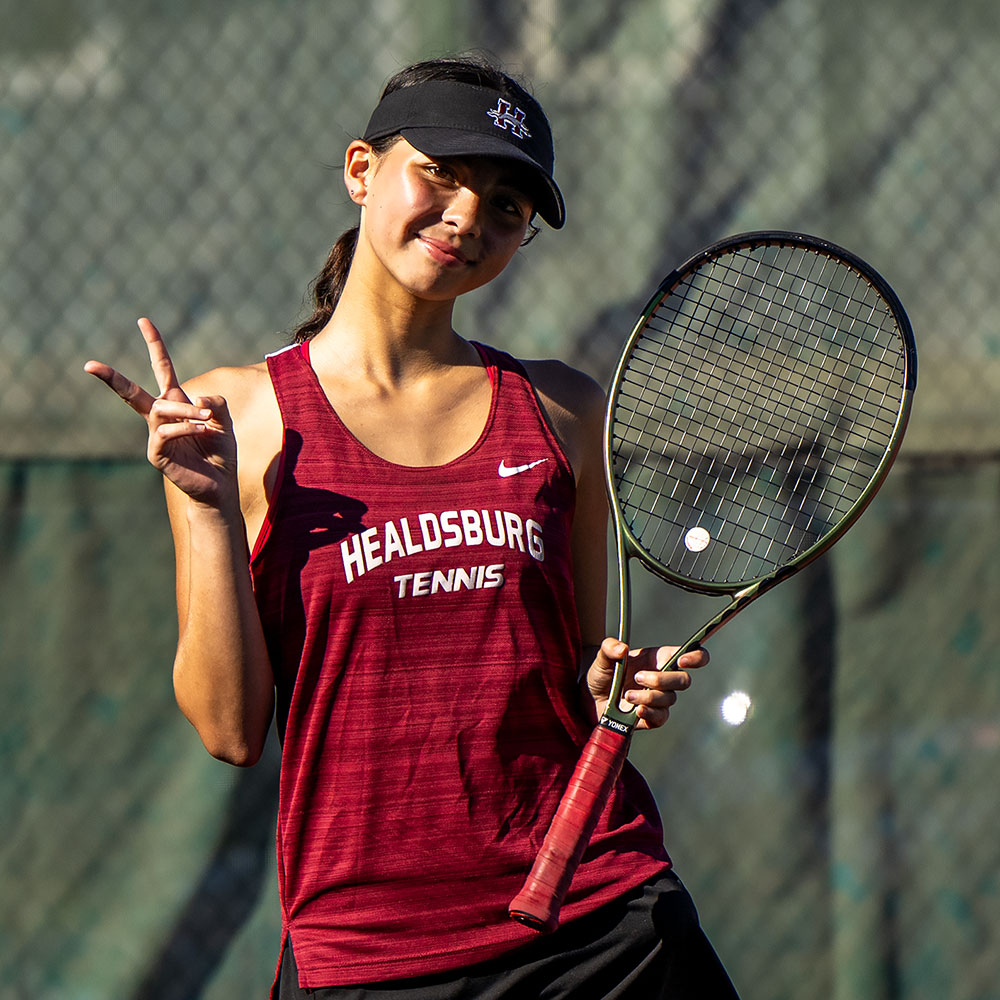 Sana Katsuki, #4 singles player for Healdsburg