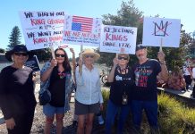 Healdsburg joins in national No Kings protest No KIngs protestor holding signs