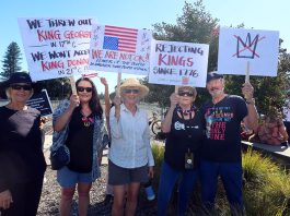 Healdsburg joins in national No Kings protest No KIngs protestor holding signs