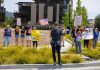 Healdsburg Happenings, Oct. 16-24 Protestors at the Healdsburg Roundabout