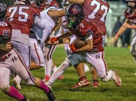 Hard luck continues for battered Hounds Running back Louis Valencia for Healdsburg