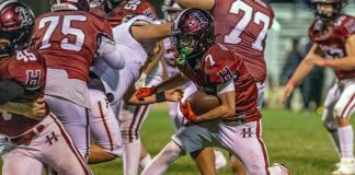 Running back Louis Valencia for Healdsburg