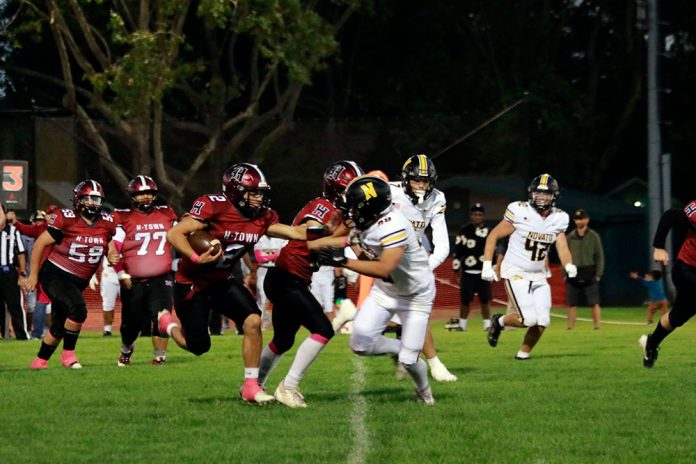 Frank Rea carries the ball