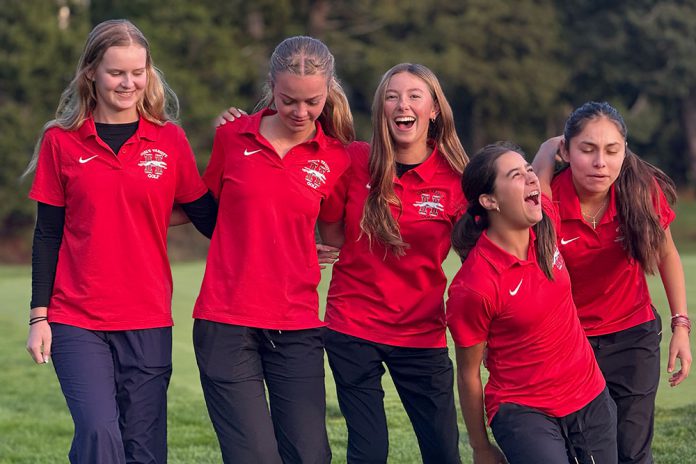 Healdsburg girls golf NBL Redwood champions, 2025