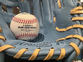 Snapshot: Showy Shohei in playoff game Baseball glove and ball