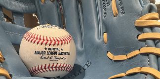 Baseball glove and ball