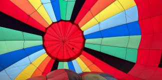 Inside of a balloon