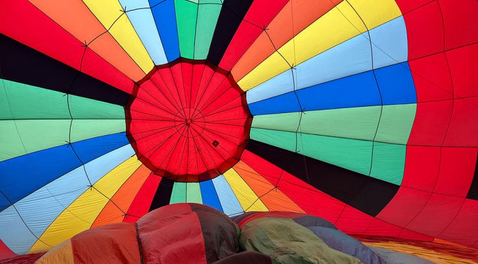Inside of a balloon