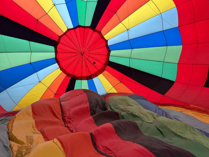 Inside of a balloon