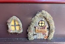 Snapshot: Behind Peter Pan legend Fairy door on Center Street, Healdsburg
