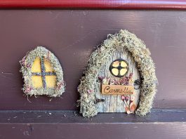 Snapshot: Behind Peter Pan legend Fairy door on Center Street, Healdsburg