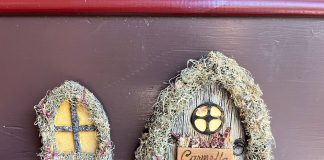 Snapshot: Behind Peter Pan legend Fairy door on Center Street, Healdsburg
