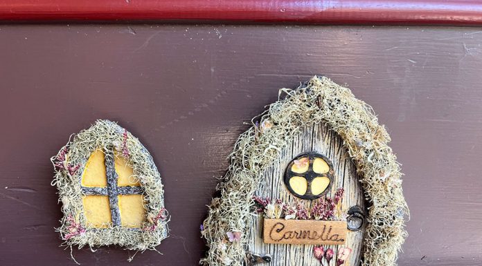 Fairy door on Center Street, Healdsburg