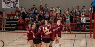 Midseason report on Greyhound sports Winning a point in volleyball