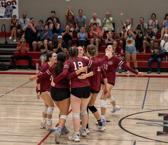 Winning a point in volleyball