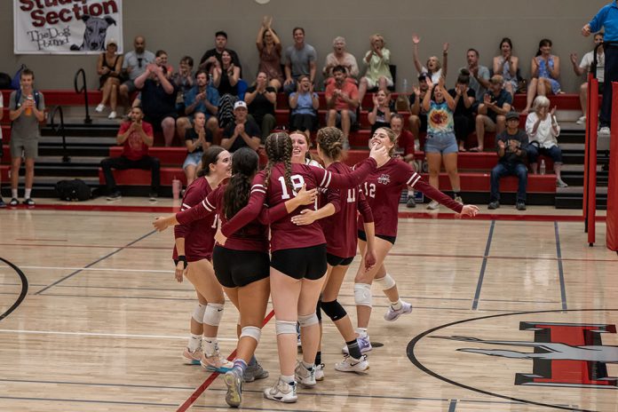 Winning a point in volleyball
