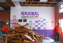 Interior of Boys & Girls Club during demolition