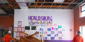 Interior of Boys & Girls Club during demolition