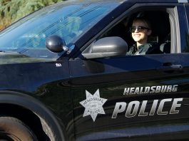 Police Log, November 3-9 Female officer on patrol in Healdsburg