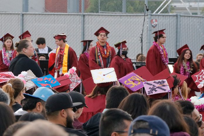Graduating students at Healdsburg High