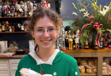 Yule log cake at Costeaux