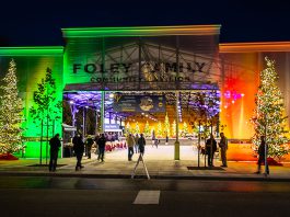 Welcome night at the Community Pavilion