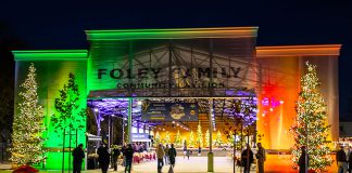 Welcome night at the Community Pavilion