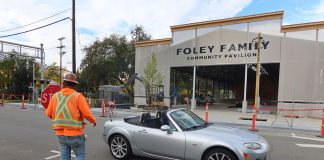 Council stands firm on limited Plaza events Foley Community Pavilion in construction