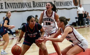 Girls basketball players