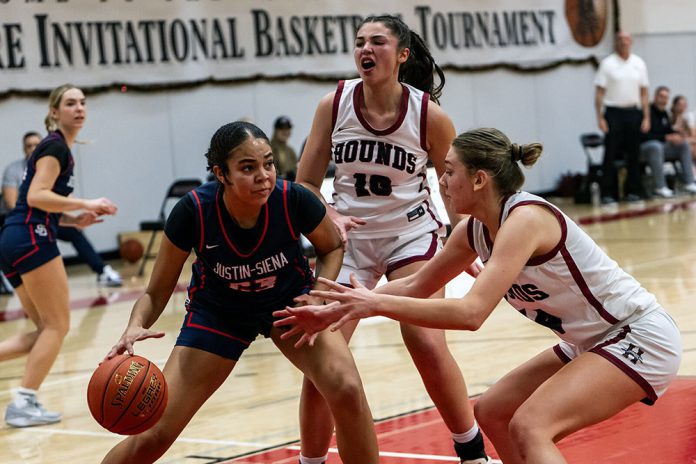 Girls basketball players