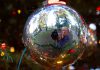 Christmas ornament selfie