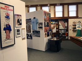 Museum exhibit on 70s