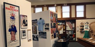 Museum exhibit on 70s