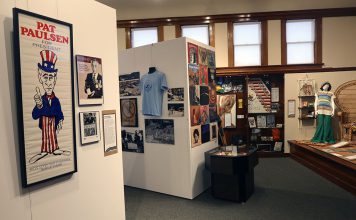 Museum exhibit on 70s