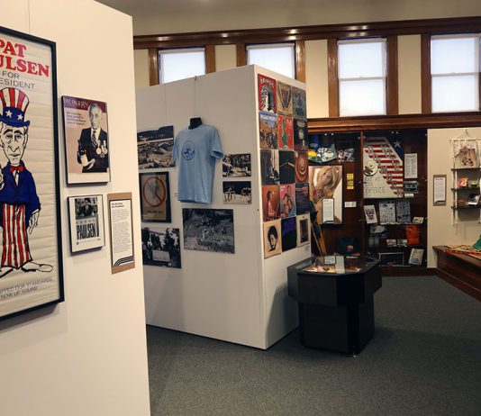 Museum exhibit on 70s