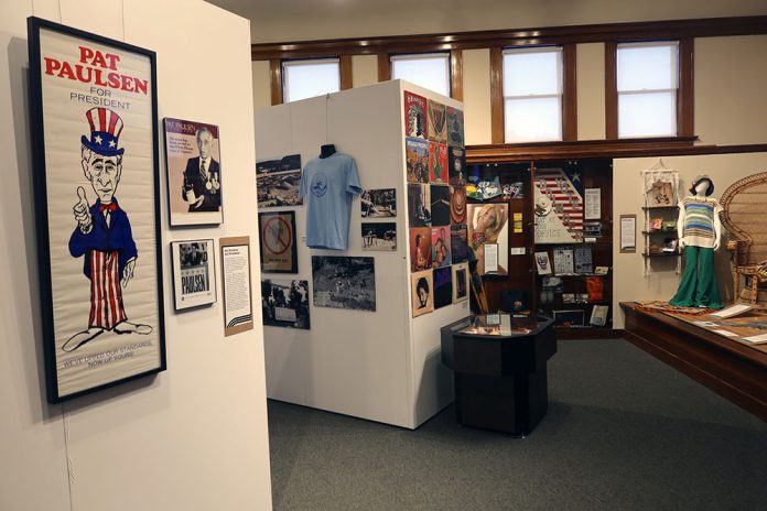 Museum exhibit on 70s