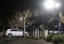 Vehicle charging at Healdsburg City Hall