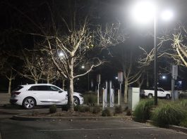 Vehicle charging at Healdsburg City Hall
