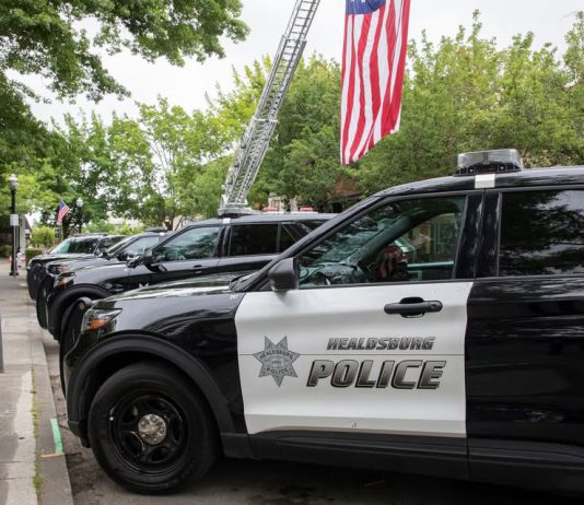 Police cars in Healdsburg
