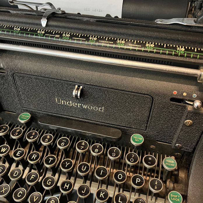 Underwood typewriter