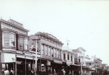 West street in Healdsburg 1908