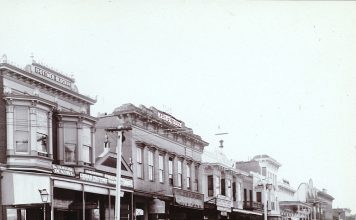 West street in Healdsburg 1908