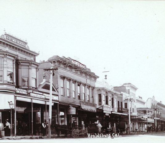 West street in Healdsburg 1908