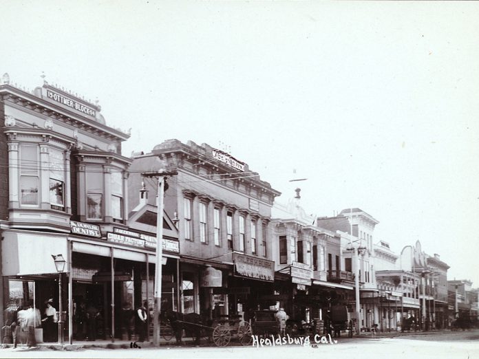 West street in Healdsburg 1908
